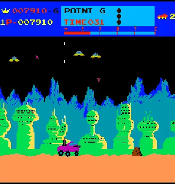 Moon Patrol (Williams) screen shot game playing